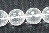 CCC257 15.5 inches 18mm faceted round grade A natural white crystal beads