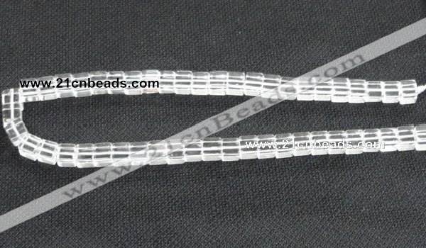 CCC260 15.5 inches 8*8mm cube grade A natural white crystal beads