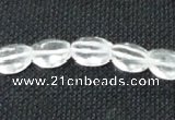 CCC261 15.5 inches 8*10mm faceted rice grade A natural white crystal beads