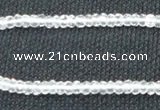 CCC268 2*4mm faceted rondelle grade A natural white crystal beads