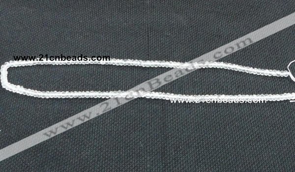 CCC268 2*4mm faceted rondelle grade A natural white crystal beads