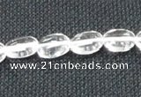 CCC269 15 inches 8*16mm oval grade A natural white crystal beads