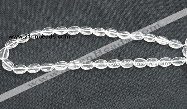 CCC270 15 inches 10*14mm oval grade A natural white crystal beads