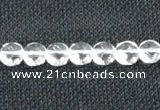 CCC271 15 inches 8mm faceted coin grade A natural white crystal beads