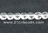 CCC271 15 inches 8mm faceted coin grade A natural white crystal beads