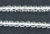 CCC277 15.5 inches 4mm round A grade natural white crystal beads