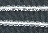 CCC277 15.5 inches 4mm round A grade natural white crystal beads