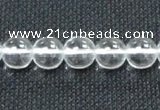 CCC279 15.5 inches 12mm round A grade natural white crystal beads