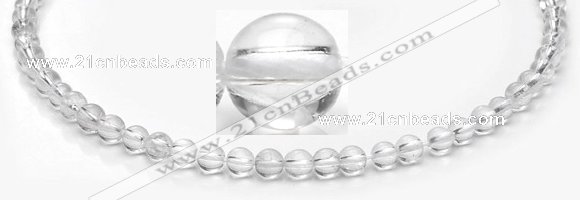 CCC35 15.5 inches 4mm round white crystal beads Wholesale