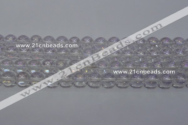 CCC401 15.5 inches 6mm round AB-color white crystal beads