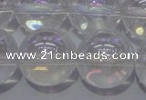 CCC404 15.5 inches 12mm round AB-color white crystal beads