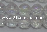 CCC411 15.5 inches 6mm faceted round AB-color white crystal beads