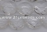 CCC506 15.5 inches 16mm faceted coin natural white crystal beads