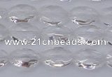 CCC513 15.5 inches 10*14mm faceted oval natural white crystal beads