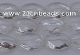 CCC514 15.5 inches 12*16mm faceted oval natural white crystal beads