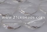 CCC525 15.5 inches 15*20mm twisted & faceted teardrop white crystal beads