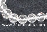 CCC617 15.5 inches 6mm - 12mm faceted round natural white crystal beads