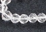 CCC618 15.5 inches 6mm - 12mm faceted round natural white crystal beads