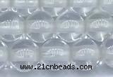 CCC637 15 inches 8mm round white crystal beads, 2mm hole
