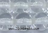 CCC638 15 inches 10mm round white crystal beads, 2mm hole