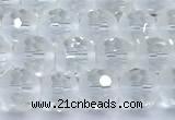 CCC640 15 inches 6mm faceted round white crystal beads