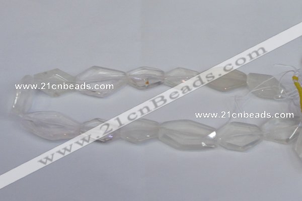 CCC755 15.5 inches 18*25mm - 25*35mm freeform white crystal beads