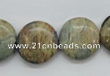 CCD04 15.5 inches 20mm flat round cordierite beads wholesale