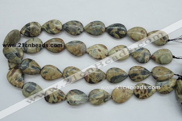 CCD08 15.5 inches 18*25mm flat teardrop cordierite beads wholesale