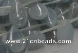 CCE07 16 inches 13*18mm flat teardrop celestite gemstone beads