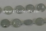 CCE10 15.5 inches 10mm flat round natural celestite gemstone beads