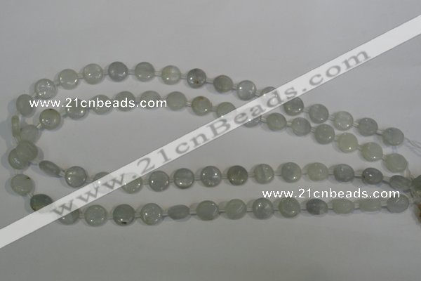 CCE10 15.5 inches 10mm flat round natural celestite gemstone beads