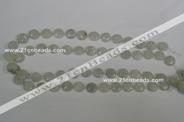 CCE11 15.5 inches 12mm flat round natural celestite gemstone beads