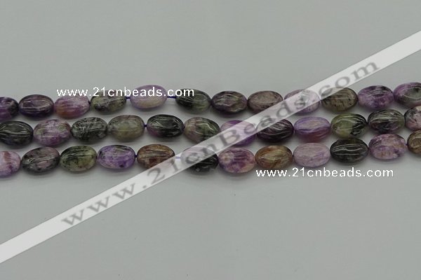 CCG101 15.5 inches 10*14mm oval charoite gemstone beads