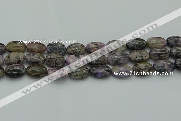 CCG104 15.5 inches 15*20mm oval charoite gemstone beads