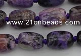 CCG111 15.5 inches 10*14mm drum charoite gemstone beads