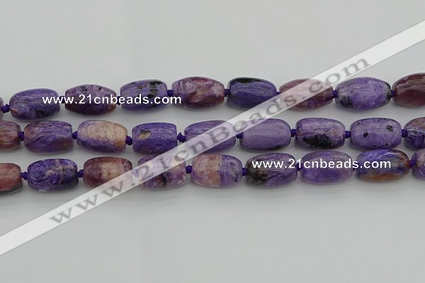 CCG114 15.5 inches 15*20mm drum charoite gemstone beads