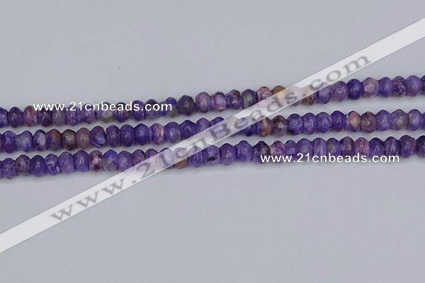 CCG116 15.5 inches 4*7mm rondelle charoite gemstone beads