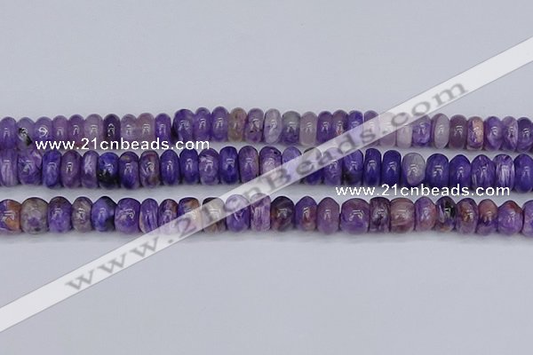 CCG117 15.5 inches 5*9mm rondelle charoite gemstone beads