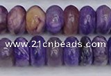 CCG118 15.5 inches 6*11mm rondelle charoite gemstone beads