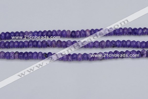 CCG121 15.5 inches 4*7mm rondelle charoite gemstone beads