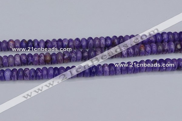 CCG122 15.5 inches 5*9mm rondelle charoite gemstone beads