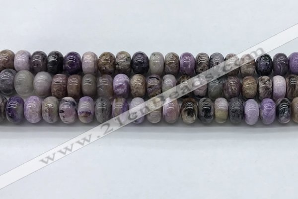 CCG137 15.5 inches 6*10mm rondelle natural charoite gemstone beads