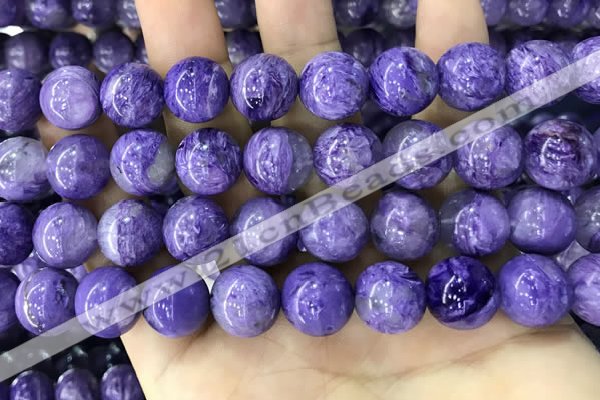 CCG151 15.5 inches 13mm round charoite gemstone beads