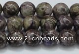 CCG22 15.5 inches 12mm round natural charoite gemstone beads