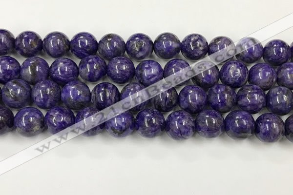 CCG313 15.5 inches 12mm round dyed charoite beads wholesale