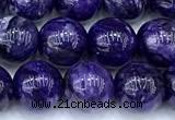 CCG326 15 inches 8mm round dyed charoite beads