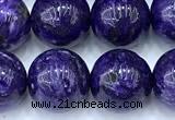 CCG327 15 inches 10mm round dyed charoite beads