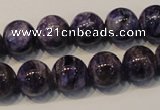 CCG33 15.5 inches 12mm round natural charoite gemstone beads