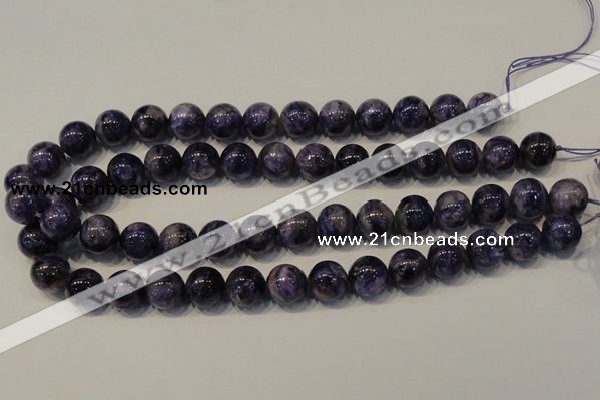 CCG34 15.5 inches 14mm round natural charoite gemstone beads