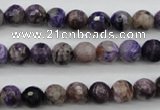 CCG52 15.5 inches 8mm faceted round natural charoite beads